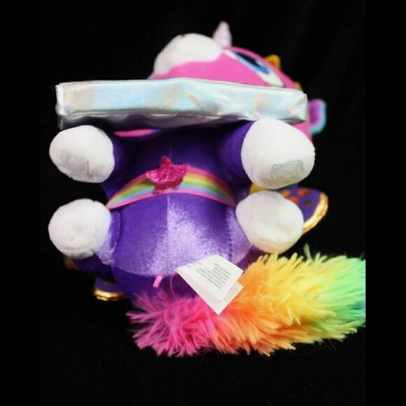 Rainbow Butterfly Unicorn Kitty 14" DJ Felicity Plush. - Picture 5 of 6